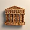 Европа Греция Акрополь 3D Стереоскопические Туристические Сувениры Смола Живопись Украшение для дома Магниты на холодильник