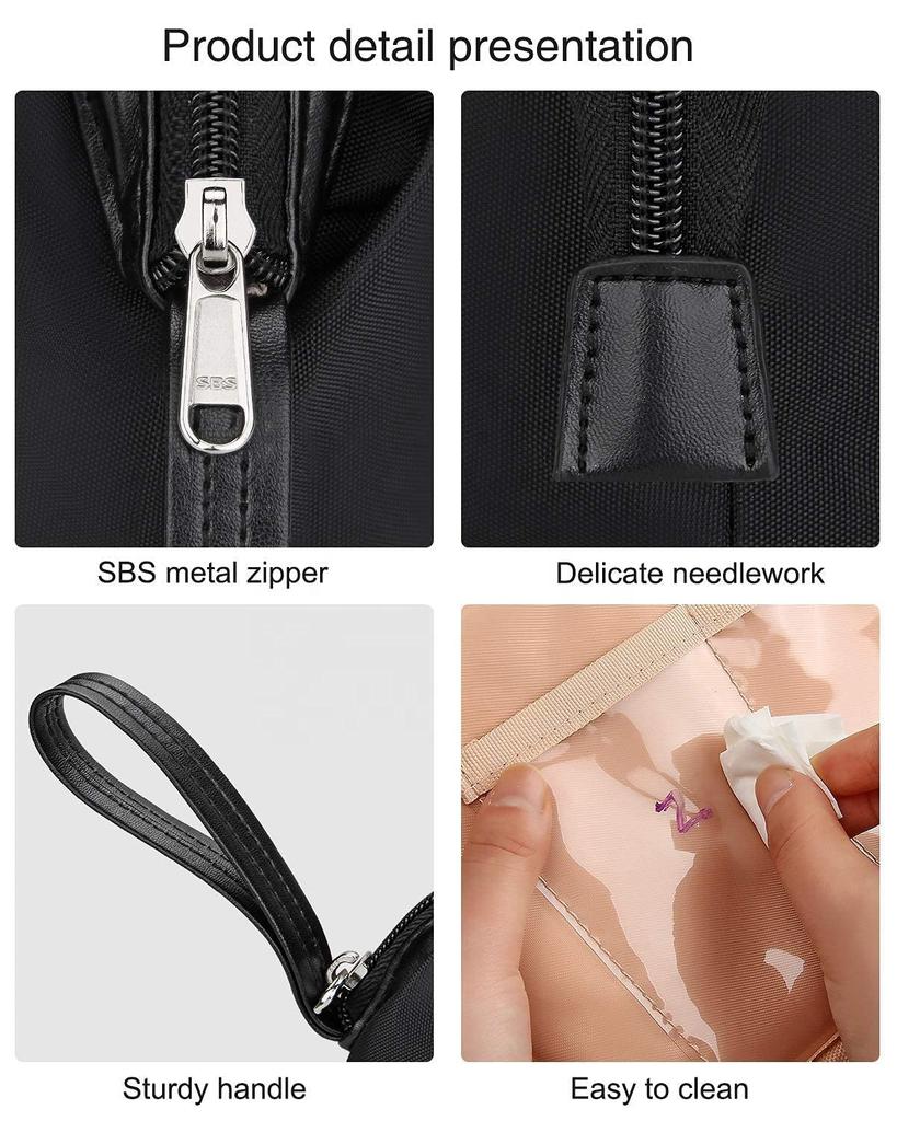 2022 New Fashion Portable Large Capacity Zipper Pouch Makeup Organizer Toiletry Accessories Travel Make up Bag
