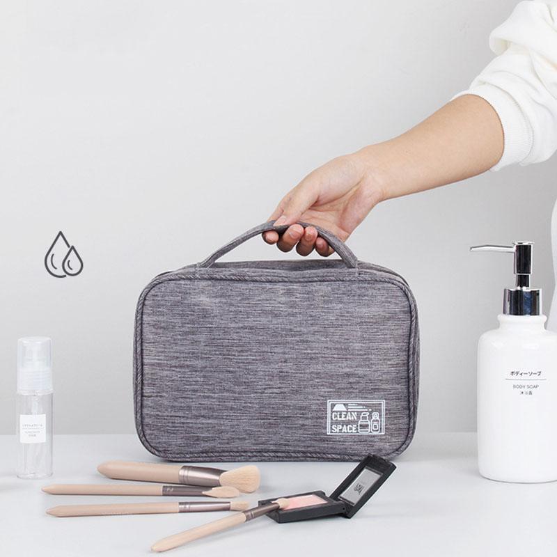 Многофункциональная дорожная косметичка для женщин, складная сумка для туалетных принадлежностей, с отделением для сухой и влажной косметики, сумка для хранения косметики для стирки и хранения для девочек