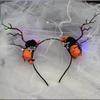 LED Fairy Deer Ear Headband Elk Ears Kids Head Wear Halloween Glowing Antler Hair Hoop  Photo Props