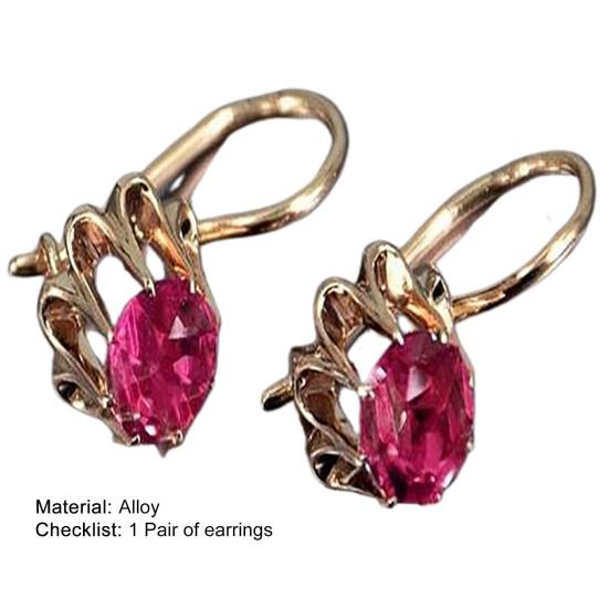 1 пара серег-кольцев, блестящие большие ювелирные изделия со стразами, долговечные висячие серьги на день рождения