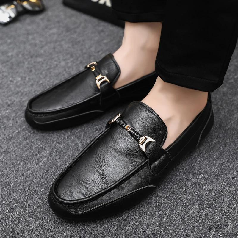Luxury Brand Men Loafers Fashion Breathable Comfort Slip-on Mens Driving Shoes Men Casual Shoes Lightweight Lazy Shoes Moccasins