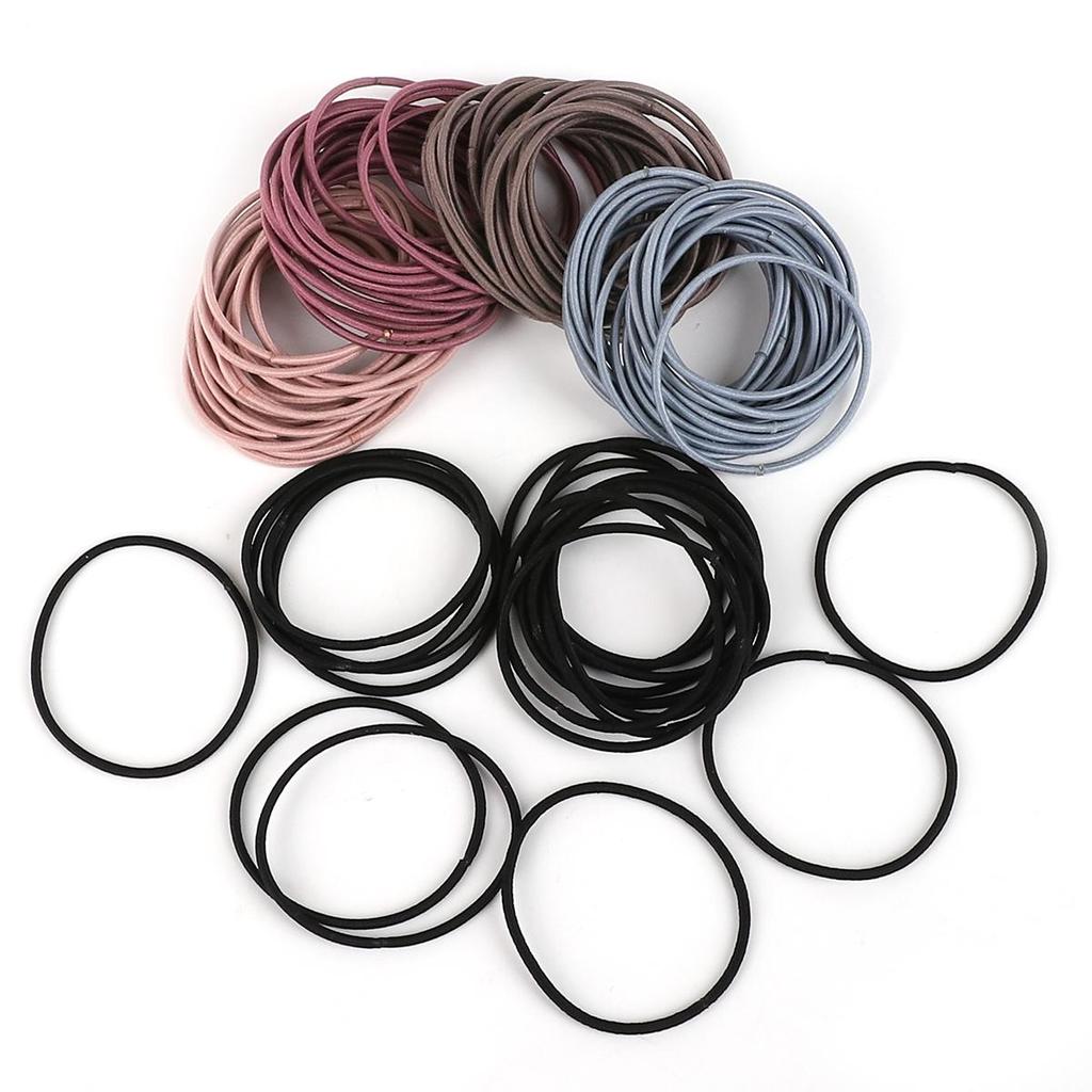 100 шт./пакет ультратонкие 2 мм высокоэластичные резинки для волос для женщин эластичные петли для волос модные аксессуары для волос