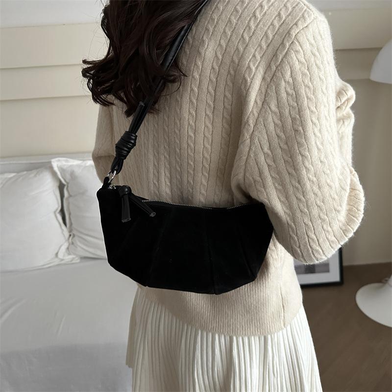 Маленькие замшевые сумки через плечо для женщин, зимняя модная тенденция, сумка через плечо, женские ретро-сумки и кошельки