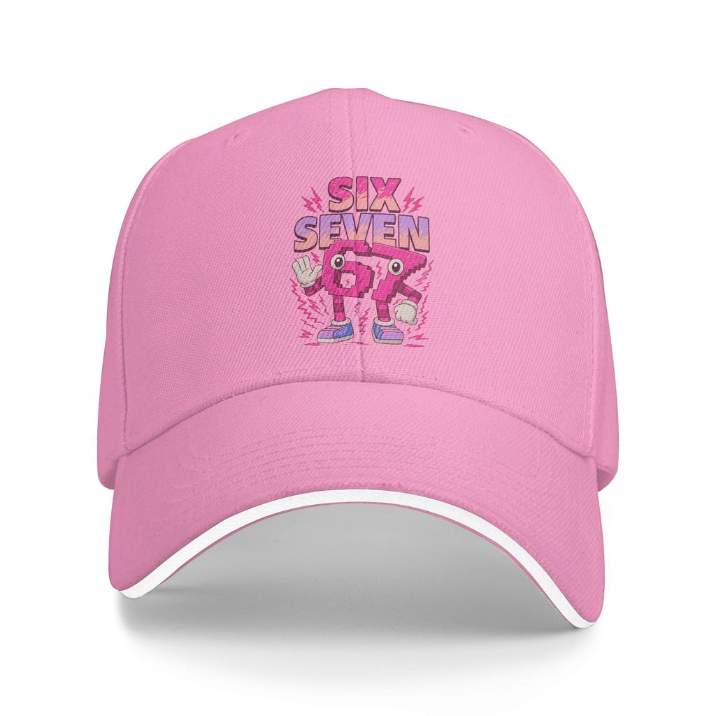Number Ice Cream Drip Six Seven Meme th Birthday Baseball Cap Hip Hop Sandwich Hats Unisex Adjustable Hats Cap Fishing
