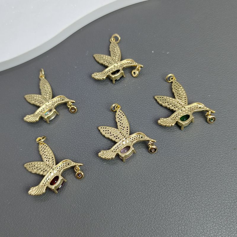 Cute Dainty Crystal Zircon Bird Pendants Animal Charms DIY Jewelry Making Necklace Bracelet