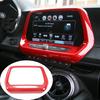 Декоративная накладка на центральный экран GPS-навигатора 8 дюймов для Chevrolet Camaro 17+ красного цвета.