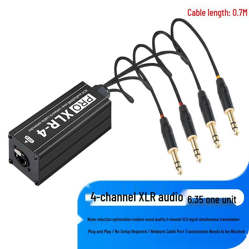 Сетевой кабель-удлинитель 6,35 мм Audio 4-Way XLR с DMX и изолятором земляной петли