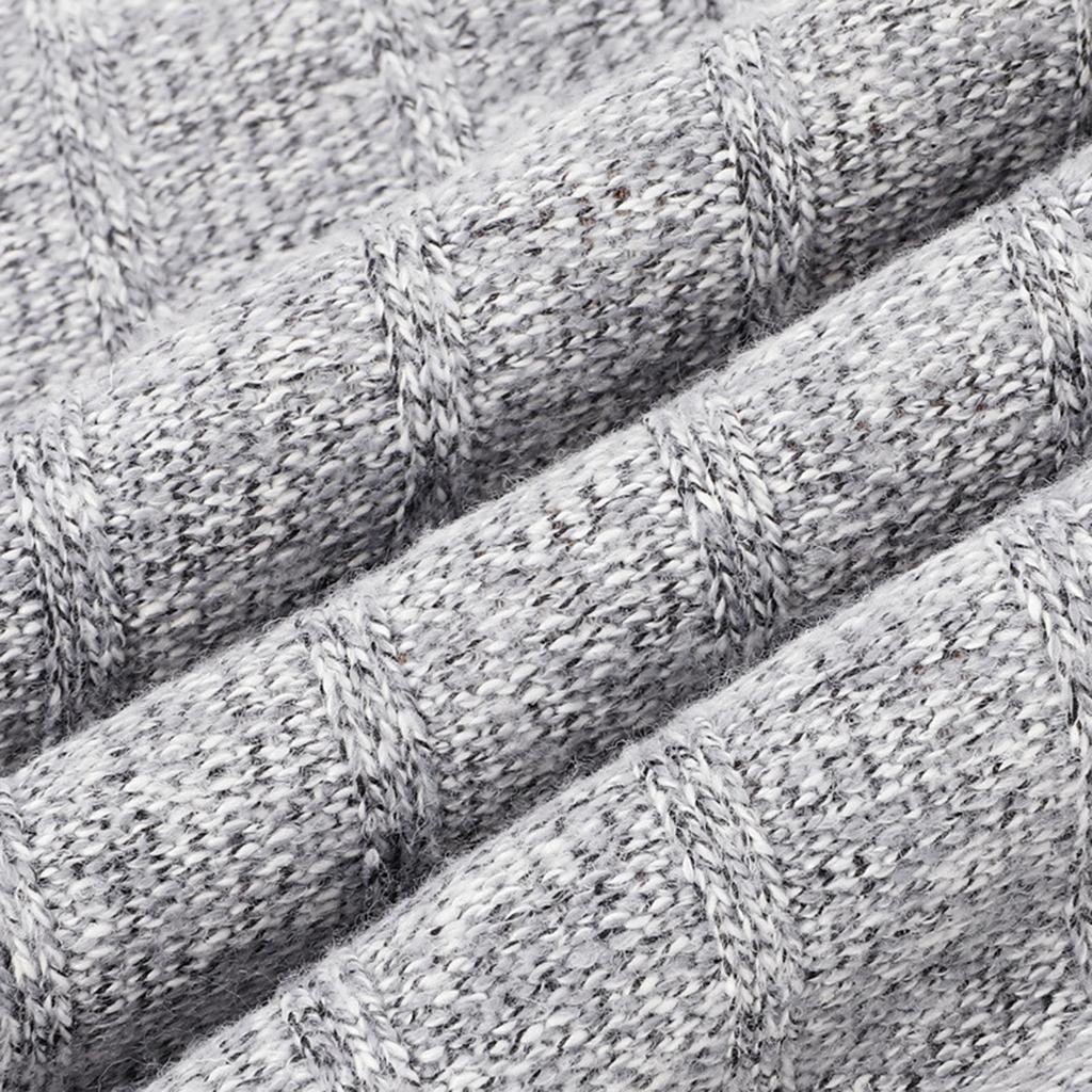 Мужской плюшевый пуловер с длинным рукавом, вязаный свитер на молнии до середины, мужской теплый свитер