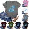 Women's Fashion Casual Hawaiian Print Short Sleeve T-Shirt Top Short Sleeve T-Shirt Top