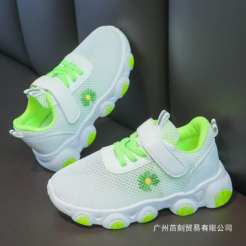 Дышащие сетчатые туфли для девочек Xiao Zouju с прочной подошвой 27-37 студенческая обувь весна и осень