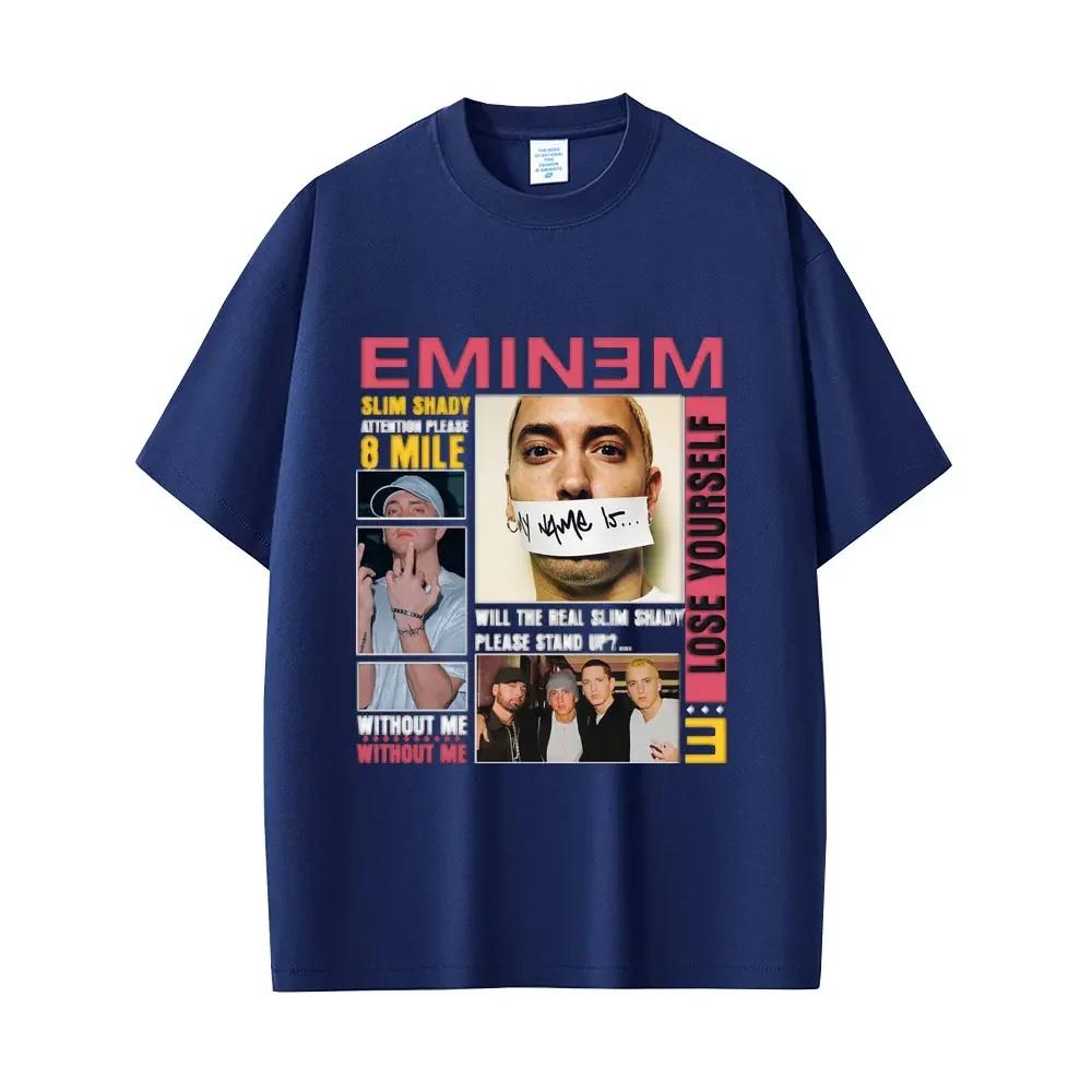 Футболка рэпера Эминема Slim Shady, мужская одежда в винтажном уличном стиле, мужская женская хип-хоп мода, топы с коротким рукавом, футболка#Цвет