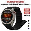 Нейлоновый ремешок для часов 22/26 мм для Garmin Quatix 8 7/Fenix 8 Pro 8 7X 7Pro 6/Instinct 2X/Enduro 3 Смарт-часы Сменные ремешки