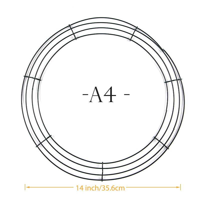 Круглый обруч Diy Рождественский проволочный венок Рамка настенная для свадьбы Валентина