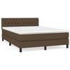 Maison Exclusive - Sommier à lattes de lit avec matelas Marron foncé 140x200 cm