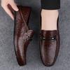 Fashion Genuine Leather Mens Loafers Casual Shoes Comfortable Moccasins Luxury Formal Slip On Flats Driving Shoes for Man Walking Shoes