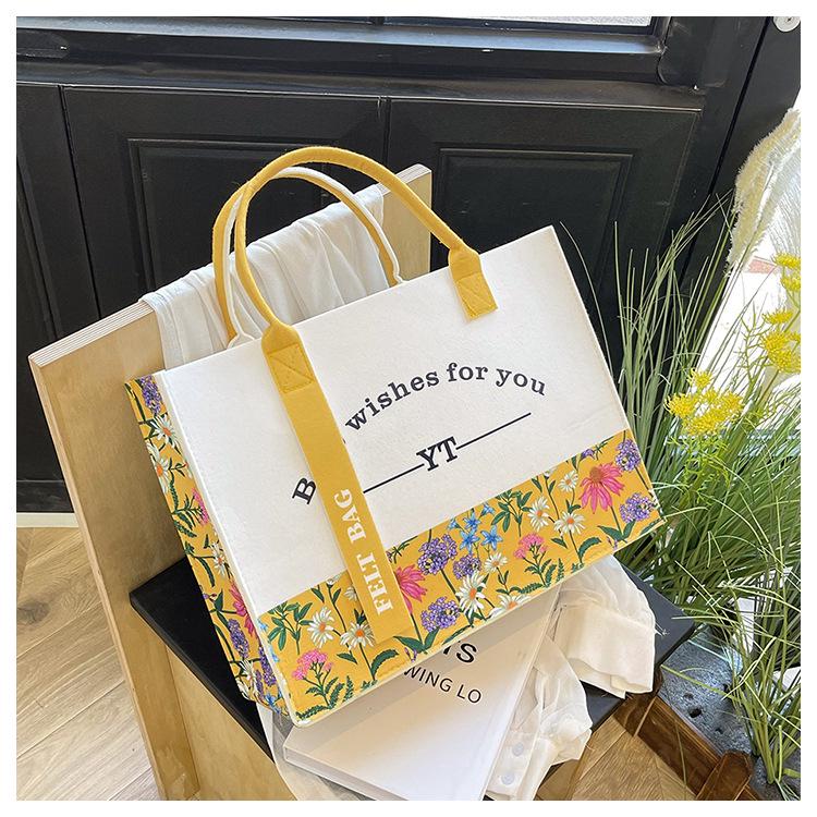 Модная контрастная цветная сумка-тоут Morris Ribbon большой вместимости для поездок на работу