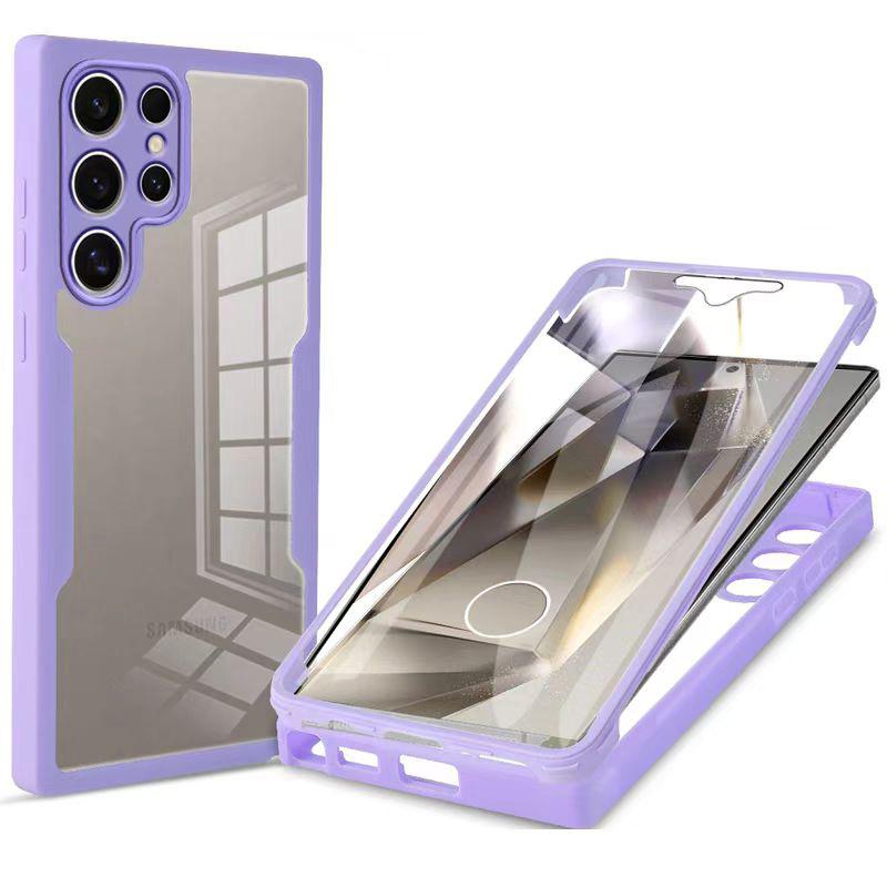 Чехол с полной защитой 360 для Samsung Galaxy S22 Ultra S21 S22 Plus A51 A72 A52 A32 A12 M12 A53 A33 Двусторонний ТПУ чехол для телефона