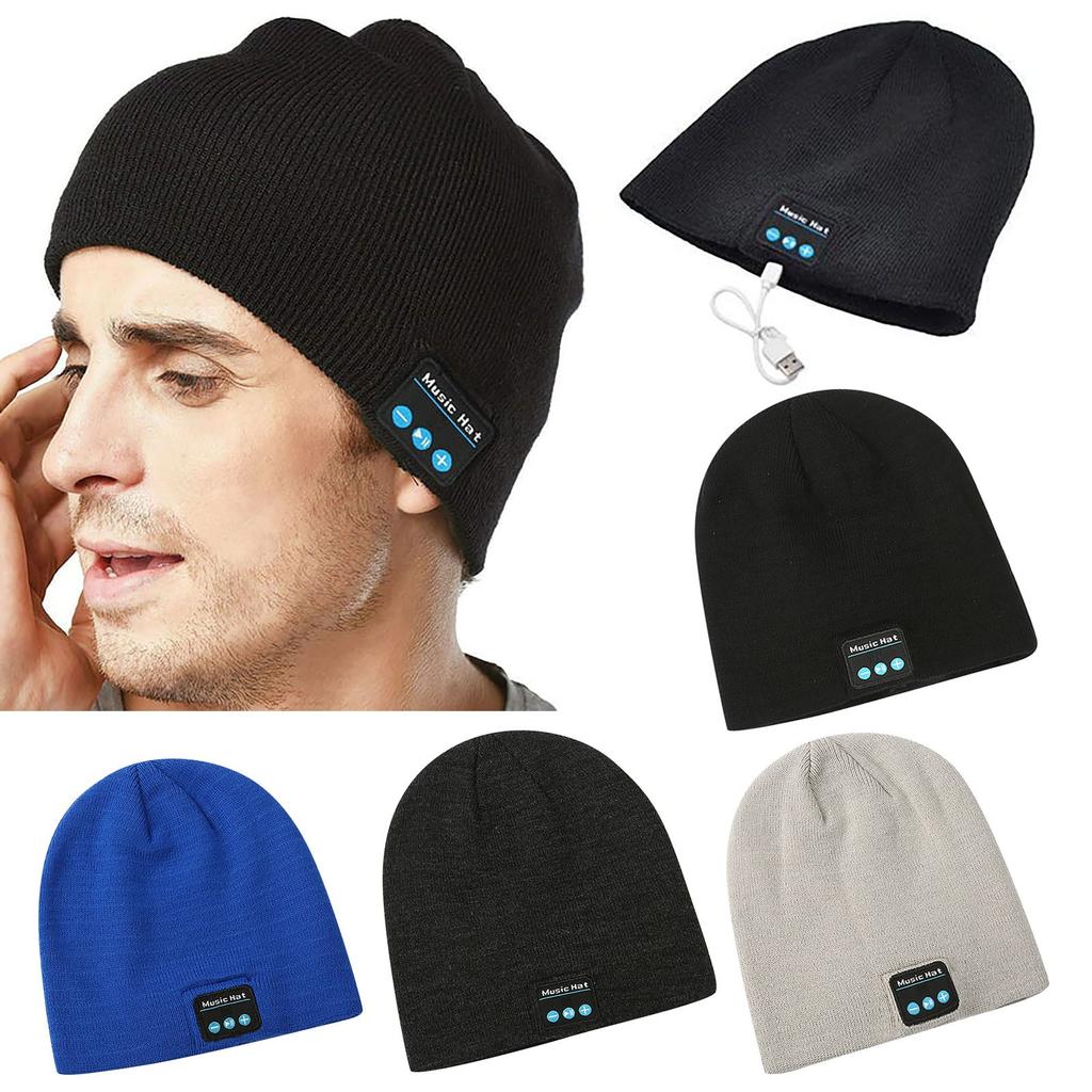 Bluetooth Музыка Беспроводная связь Bluetooth 4.2 Вязаная шапка с 2 динамиками для наушников и микрофоном для мужчин и женщин, рождественские подарки