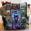 Motorcycle Art Compilation 2D Flat Pattern Flannel Blanket, High quality All Seasons, Home Decor, Warmth and Comfort, Perfect for Christmas Gifts.