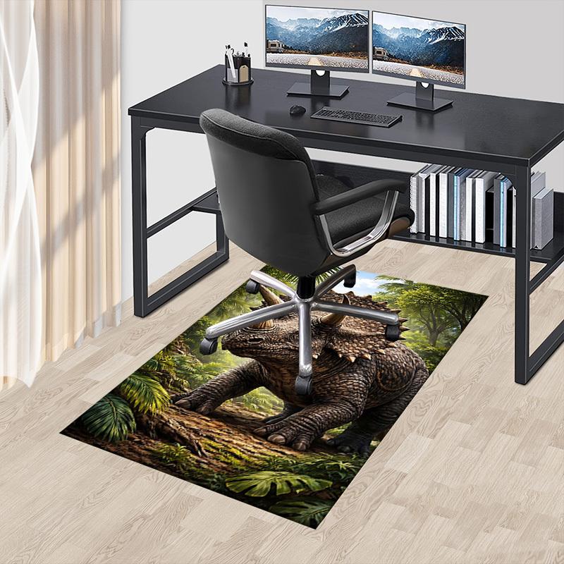 1PC Triceratops jungle Extra Large Non-Slip Floor carpet, Office, family, bedroom, Studio Large Area Rug,Longlasting Material-J0324