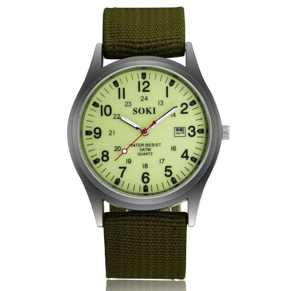 Portable GENEVA Fashion Men's Wrist Watch Stainless Steel Sport Quartz