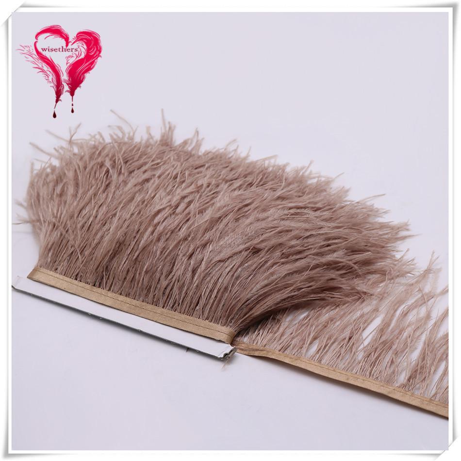 Ostrich Hair Cloth Edge Dress Dress Accessories Skirt Feather Trim With 10-15Cm Tassel