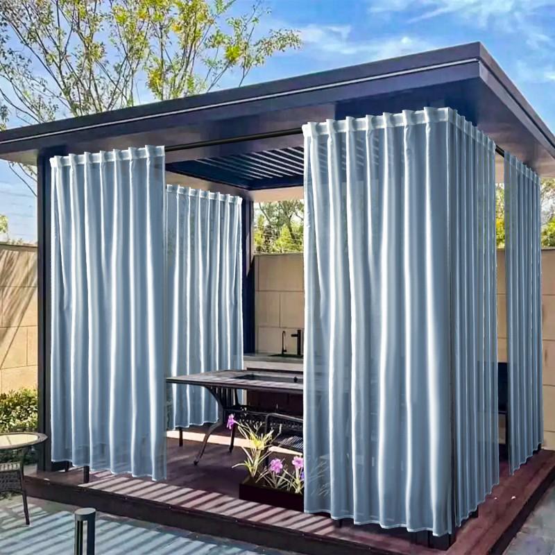 Outdoor Waterproof Multi-Function Curtain Sheer Finished Thick Villa Home