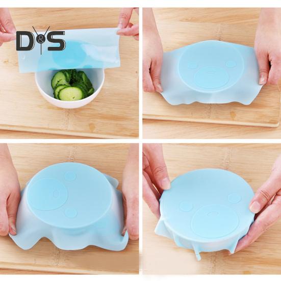 Силиконовый чехол для чаши, эластичная пылезащитная пленка, уплотнительная крышка для хранения продуктов, бытовые принадлежности