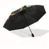 Golden Pentagram Mouse Pad, Mystic Star Design for Wicca Enthusiasts Umbrella, Cute Umbrella with Cute Design, Portable 3-Fold Compact Umbrella for Me