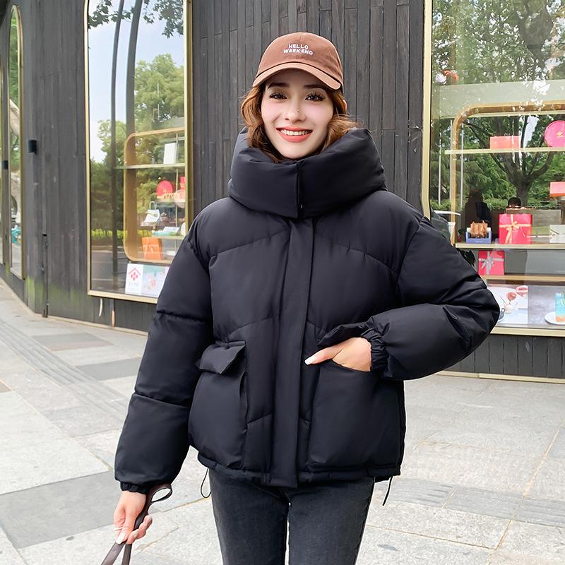 Foreign order new cotton clothes women's short loose fluffy bread clothes hooded thickened winter cotton clothes women's coat