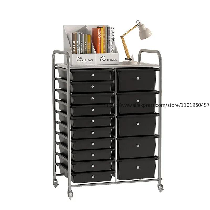 Многоярусный пластиковый шкаф с выдвижными ящиками для хранения закусок в минималистичном стиле, органайзер для дома