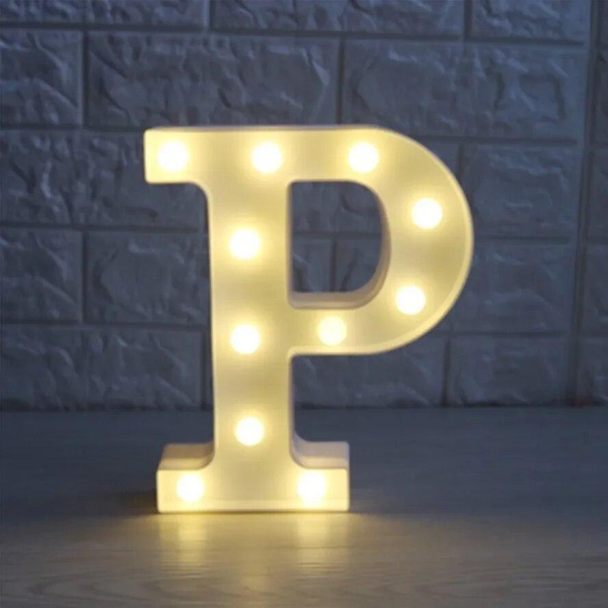 Alphabet Letter LED Lights Luminous Number Lamp Battery Warm Night Light for Home Wedding Birthday Christmas Party Decoration