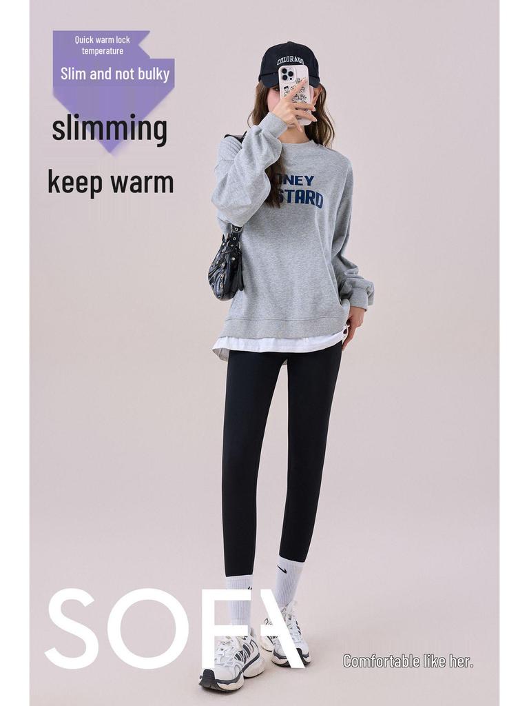 Women's Velvet Warm Leggings: Shark Pants, Tights, Yoga, and Barbie Heat Pants for Autumn/Winter