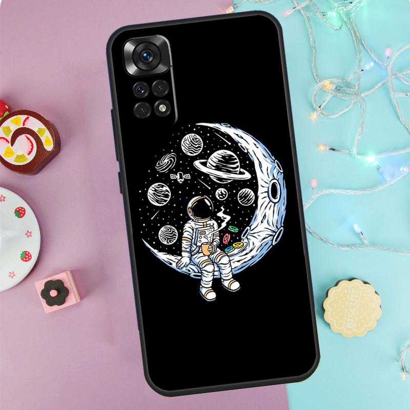 Эстетичный Космический Лунный Астронавт Чехол Для Xiaomi Redmi Note 14 Pro 9 10 11 12 13 9S 10S 11S 12S Redmi 14C 10C 12C 13C Обложка
