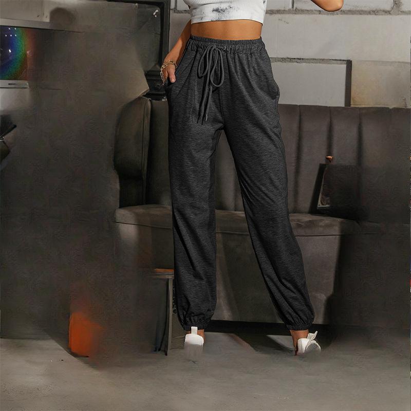 Повседневные спортивные леггинсы с высокой талией, эластичные спортивные штаны для женщин