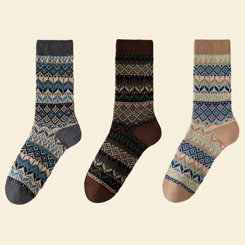 3 пары женских хлопковых носков, осенние и зимние теплые носки, толстые трикотажные носки Cabin Cozy Crew, мягкие носки, подарки для женщин, красочная мода
