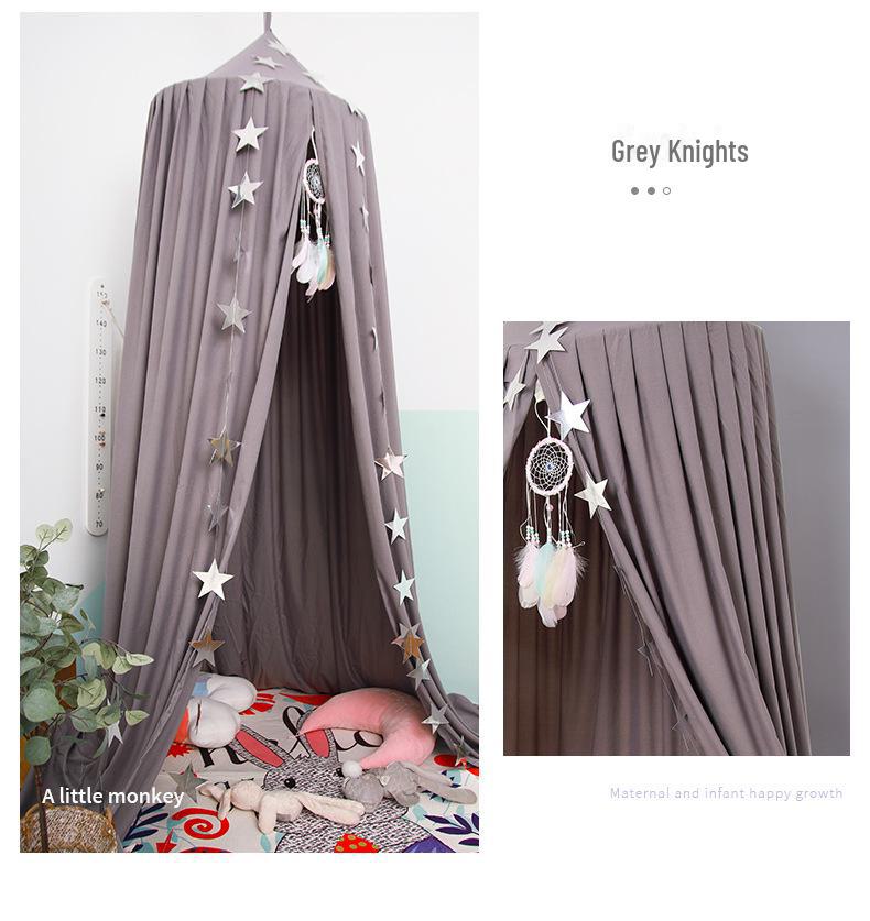 Балдахин для кровати Nordic Princess: Москитная сетка и затемняющая штора для игрушечного домика или уголка для чтения, простая установка.