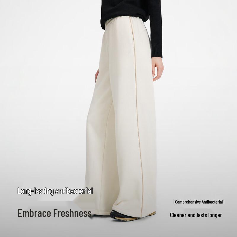 Navigare Women's Loose Straight-Leg Fleece-Lined Casual Pants