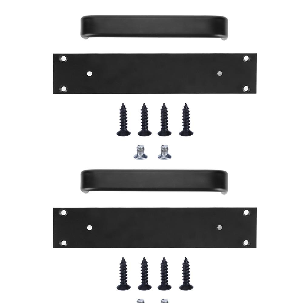 2 Pack Aluminum Alloy Door Pull Handle Black Barn Door Handles Sliding Door Handle Kitchen Cabinet