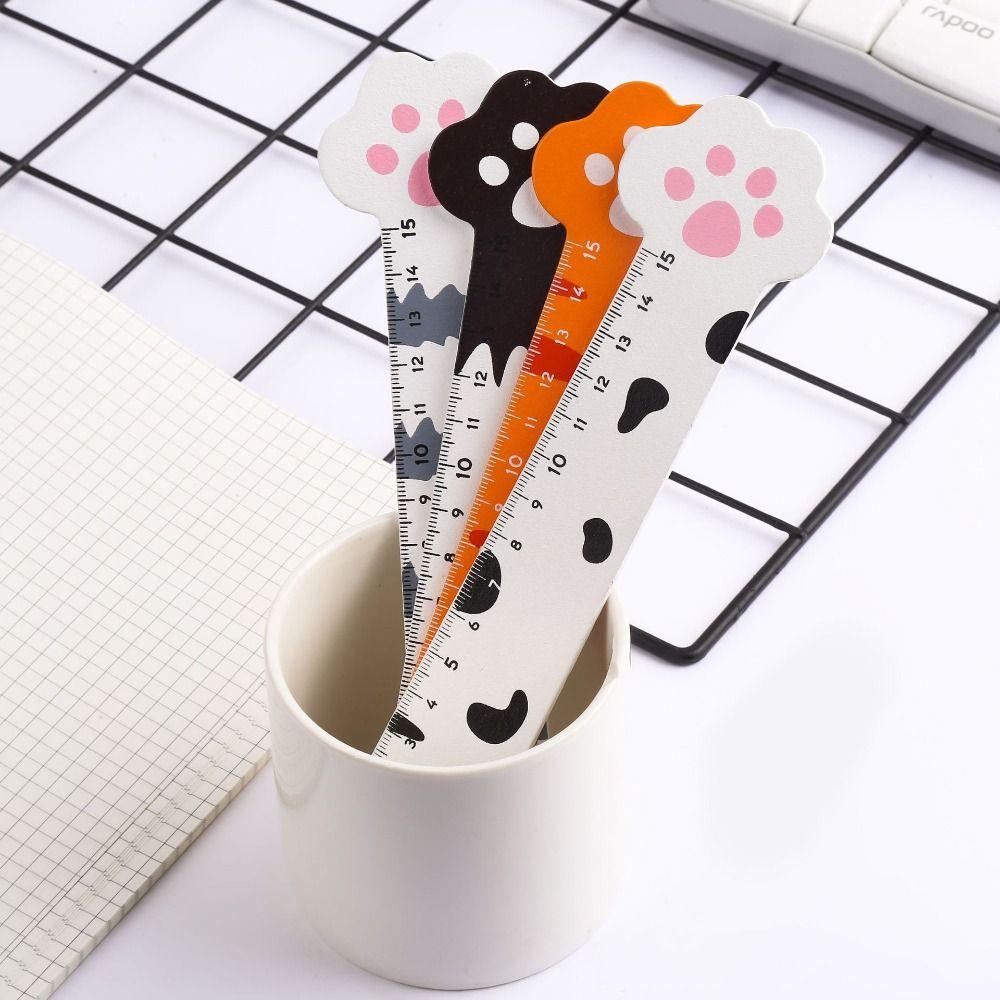 Cute Wood Tools Ruler Cartoon Student Straight Ruler Hammer Wrench 15CM Straight Ruler Kids