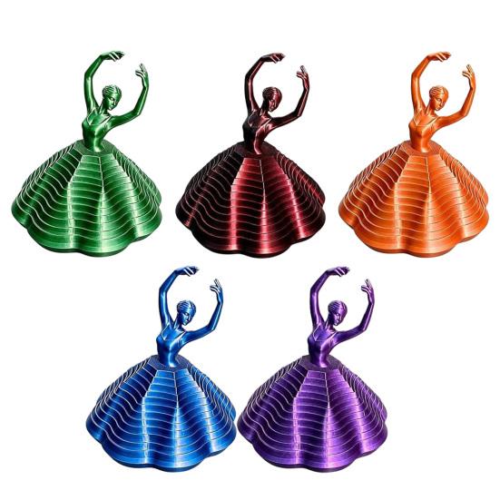 3D-печатная вращающаяся балерина, фиджет-игрушка, балетный спиннер, сенсорная игрушка, расширенная вращающаяся спираль, настольная игрушка для взрослых и подростков, снятие стресса