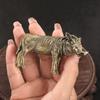 Свирепый Черный Кабан Латунный Орнамент Ручная Работа Скульптура Украшение Чайный Питомец Медная Поделка