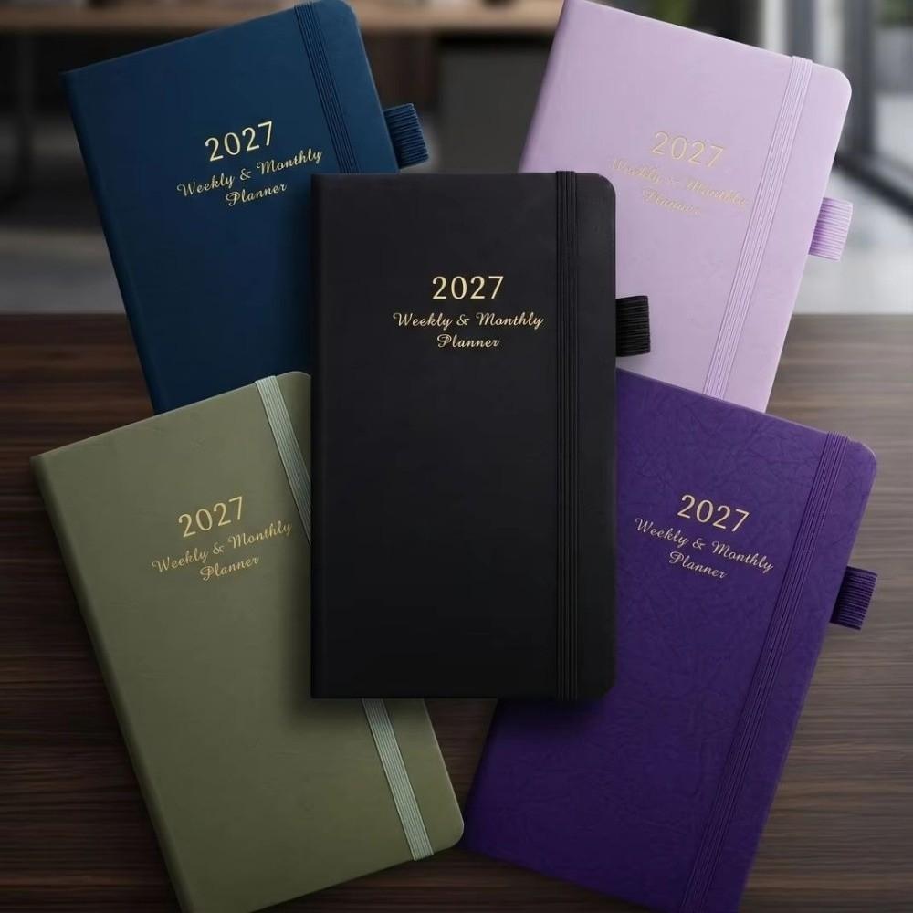 A6 2027 Schedule Planner Notepad Lightweight Office Work Planner To-do List Notebook Yearly Record
