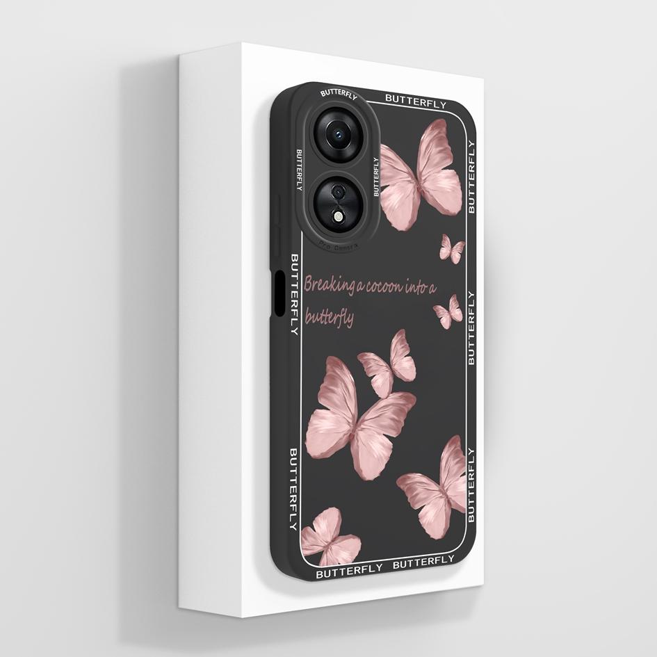 Для Oppo A58 A78 4G 5G чехол Роскошный модный противоударный противоударный противоударный квадратный матовый мягкий жидкий силиконовый протектор экрана для бамперов Oppo