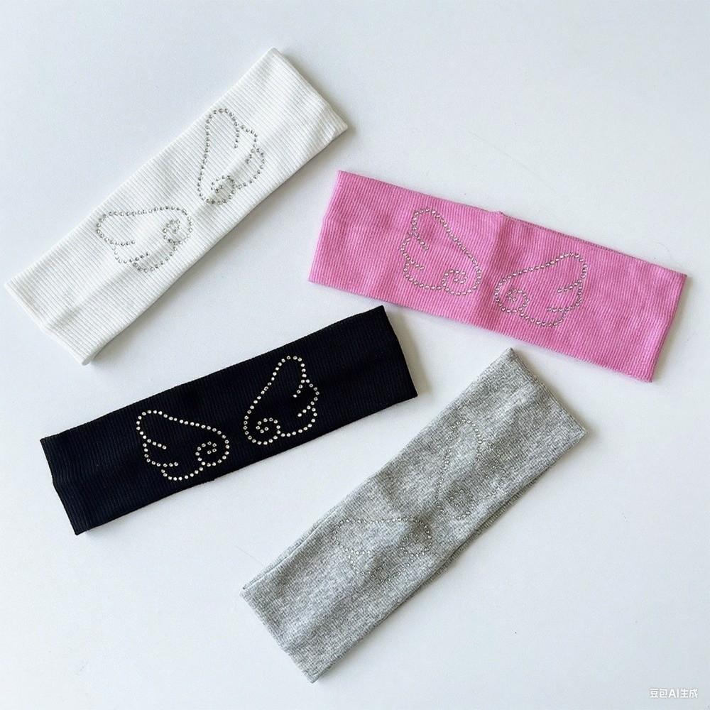 Angel Wings Hair Strap Elastic Yoga headband Casual Knitted Headband for Women