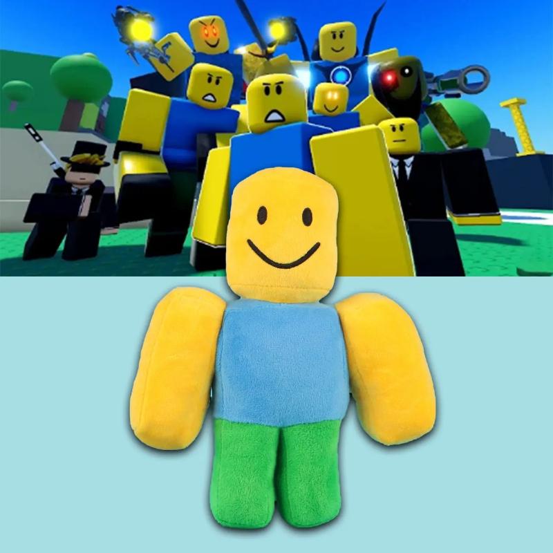 Новая плюшевая игрушка Roblox Noob 26 см, Классический блочный персонаж, Мягкая игрушка для фанатов игр и подарок на день рождения ребенка