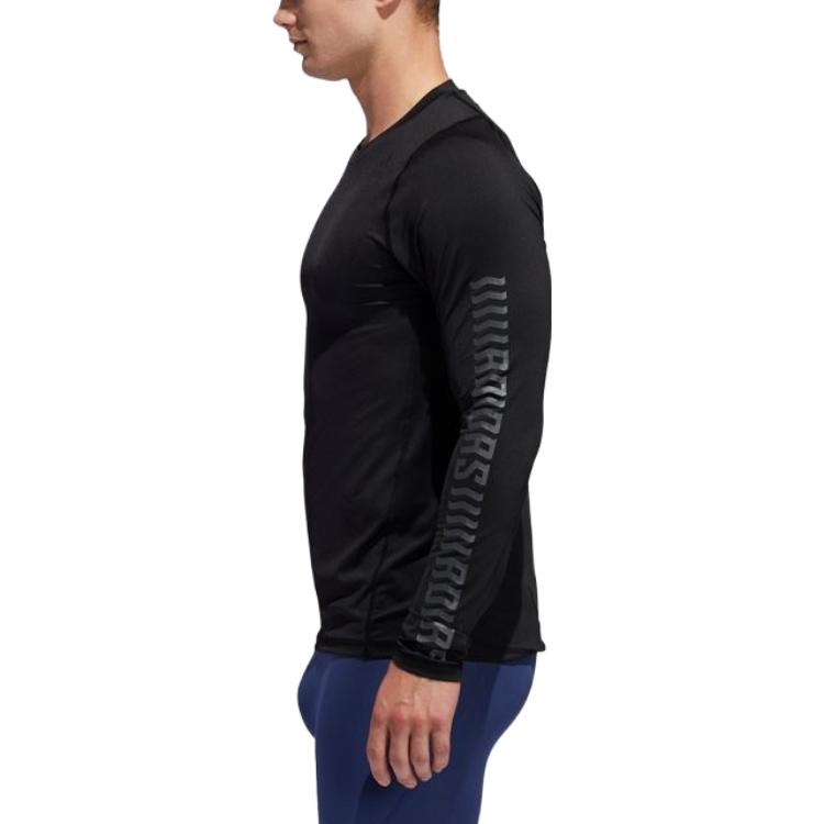 Adidas T Shirts Men's Black Crew Neck Moderate Straight Fit FJ5148