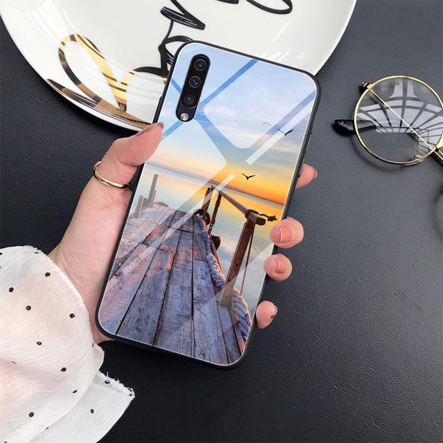 Чехол с морским пейзажем для Samsung Galaxy A52 A70 A71 A73 A53 A13 5g A03 A72 A22 A21s A03 Core A42, крышка из закаленного стекла