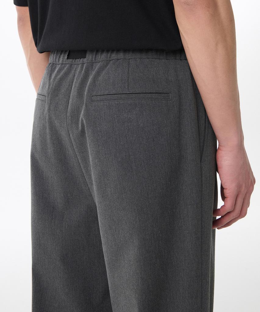 MUSINSA STANDARD Wide Webbing Belted Slacks [Medium Gray]